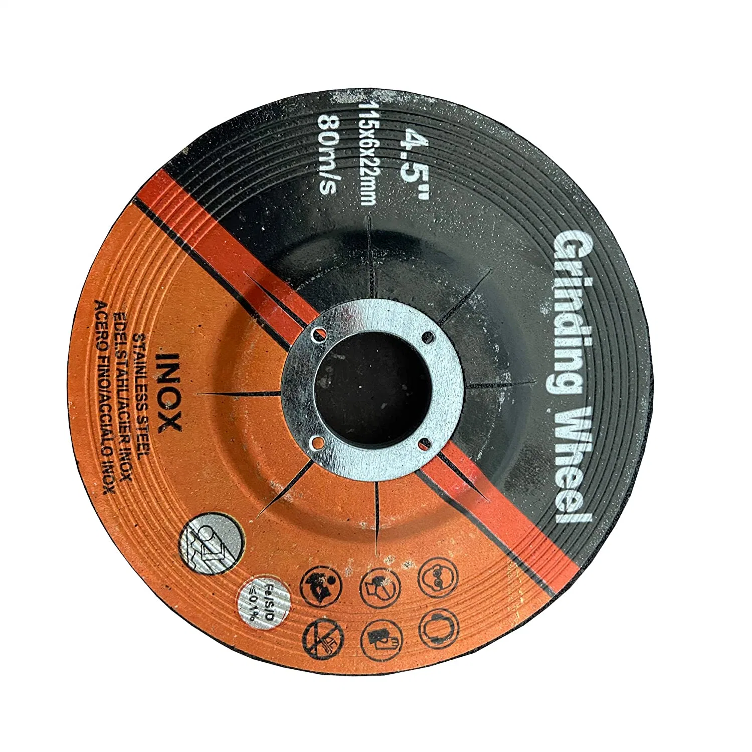 Grinding Wheel for Grinders Grinding Wheel for Metal Aggressive Grinding for Metal 25 Pack 4.5 Inch1/4" Thick 7/9" Inox