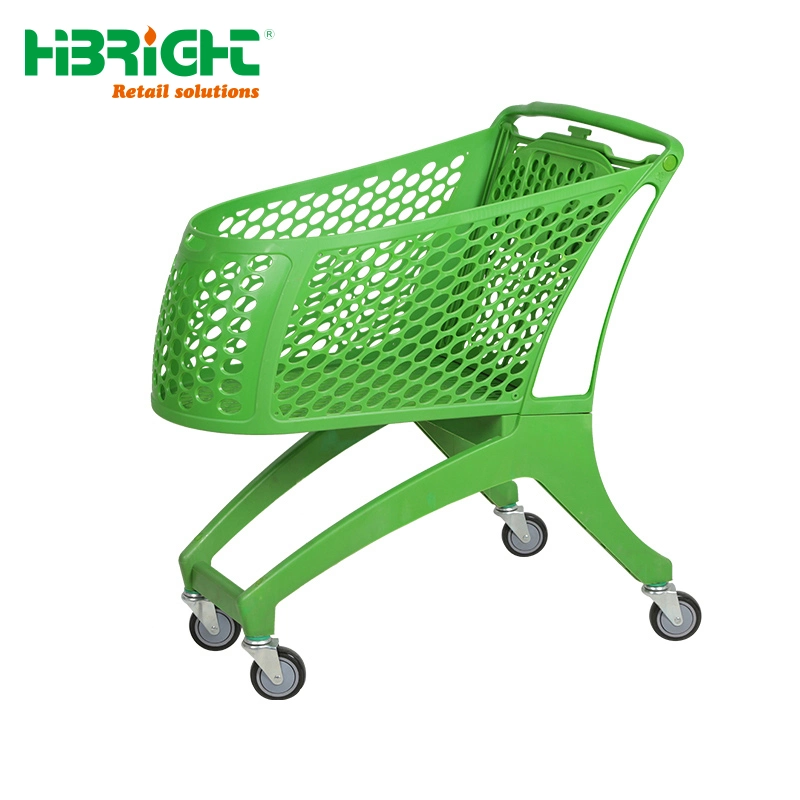 New Style Good Selling Plastic Market Grocery Folding Shopping Trolley