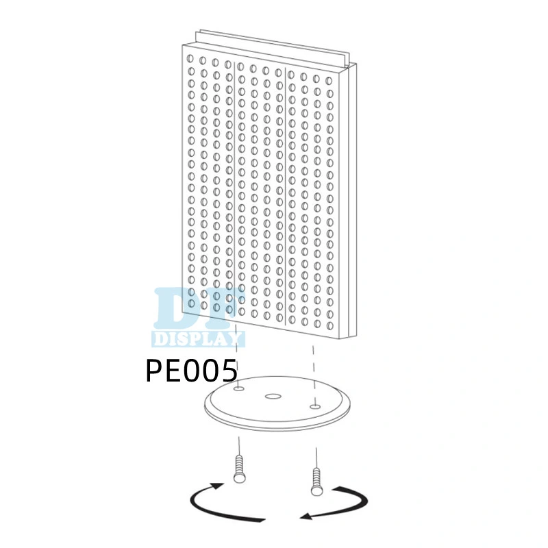 Suporte Pegboard Organizador rotativo acrílico Ecrã portátil Pegboard com Pegboard