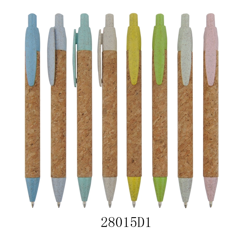 Büro Schule Zubehör Eco Recycling Cork Werbegeschenk Ball Point Stift