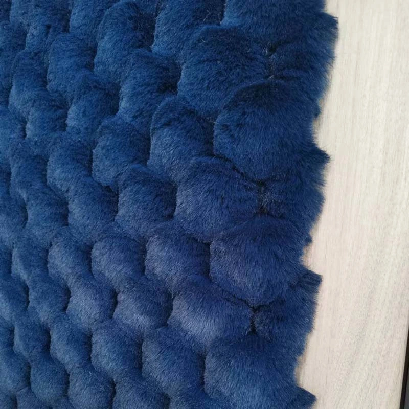 Polyester Jacquard Fake Fur Fabric Textile Knitted