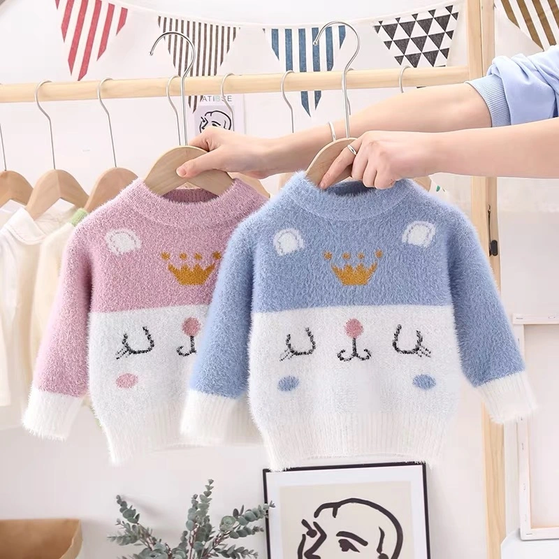 Camisolas pullover de malha Cartoon para criança de inverno personalizadas OEM de outono