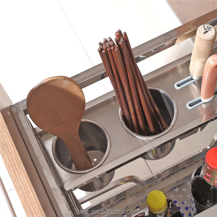 Bom preço de louça de cozinha de aço inoxidável para puxar a cesta