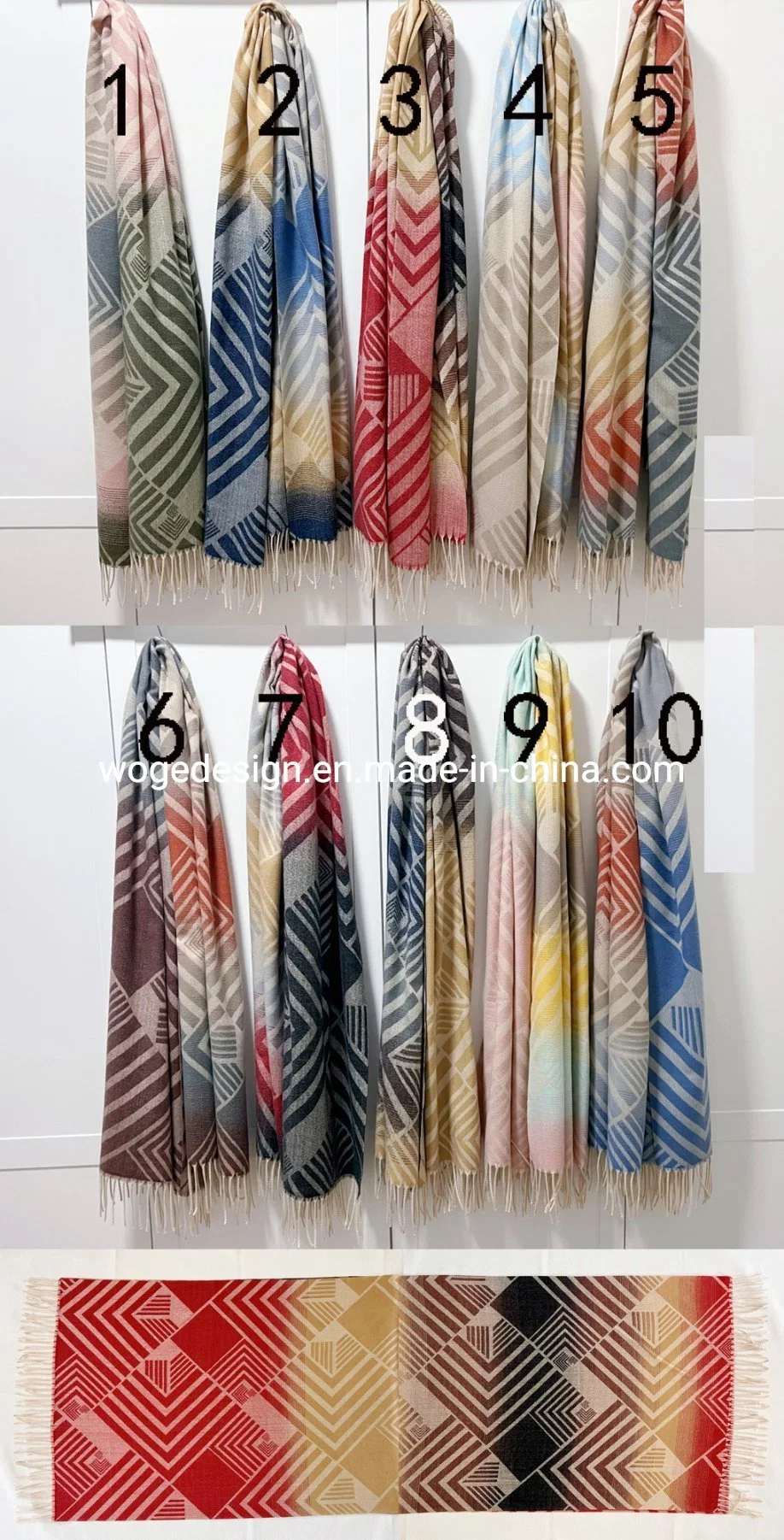 Yiwu Woge Prime Supplier Bulk производят Cashmere Feeling Scarf Wrap Аксессуары для зимних шеек