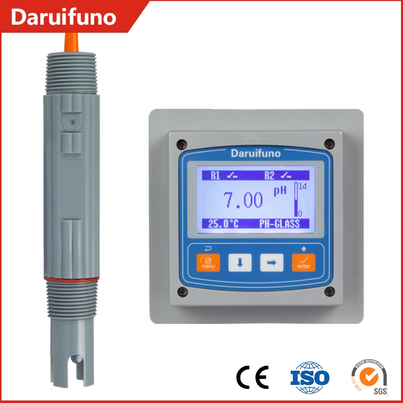 Daruifuno on-line RS485 Controlador Medidor ORP de pH para águas residuais