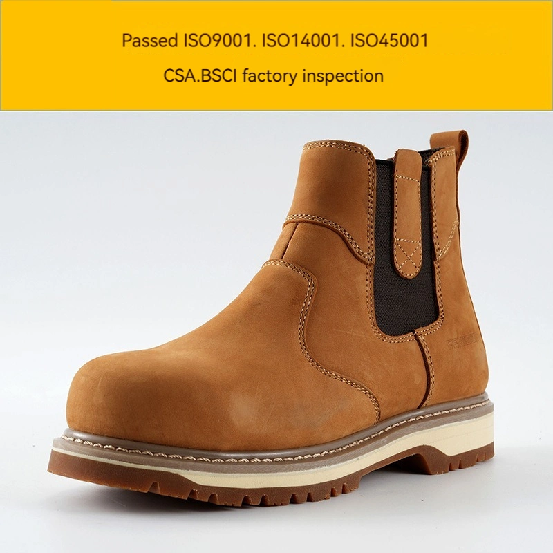 Customized Cowhide Waterproof Chelsea Safety Outdoor Work Boots