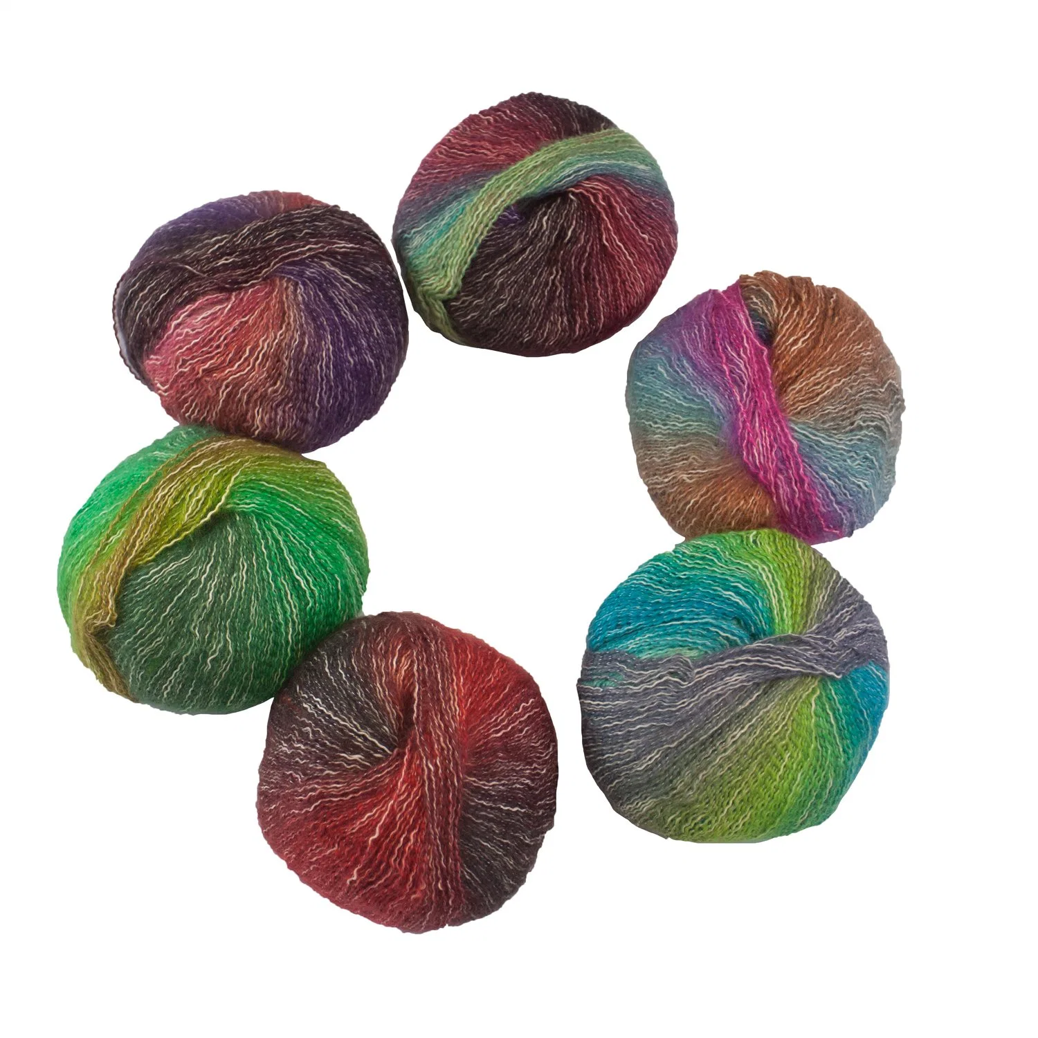 Wholesale High-Quality Colourful 100% Wool Crochet Fancy Yarn for Shawl