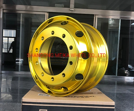 22.5X8.25\22.5X9.0 Gold Yellow Alloy Rims Steel Wheels for Truck From China