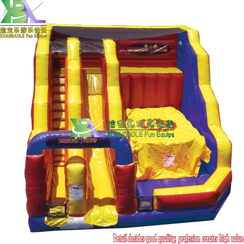 Rocky Rapids Inflatable Leap of Faith Death Drop Foam Pit World Stunt Air Bag Inflatable Cliff Jump for Rentals