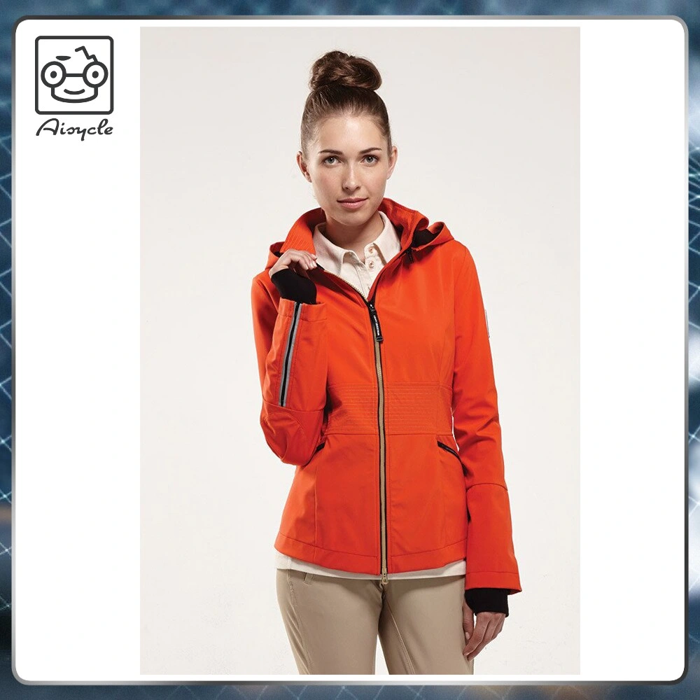 Women Lightweight Waterproof Orange Sport Jacket From China Garment Factory