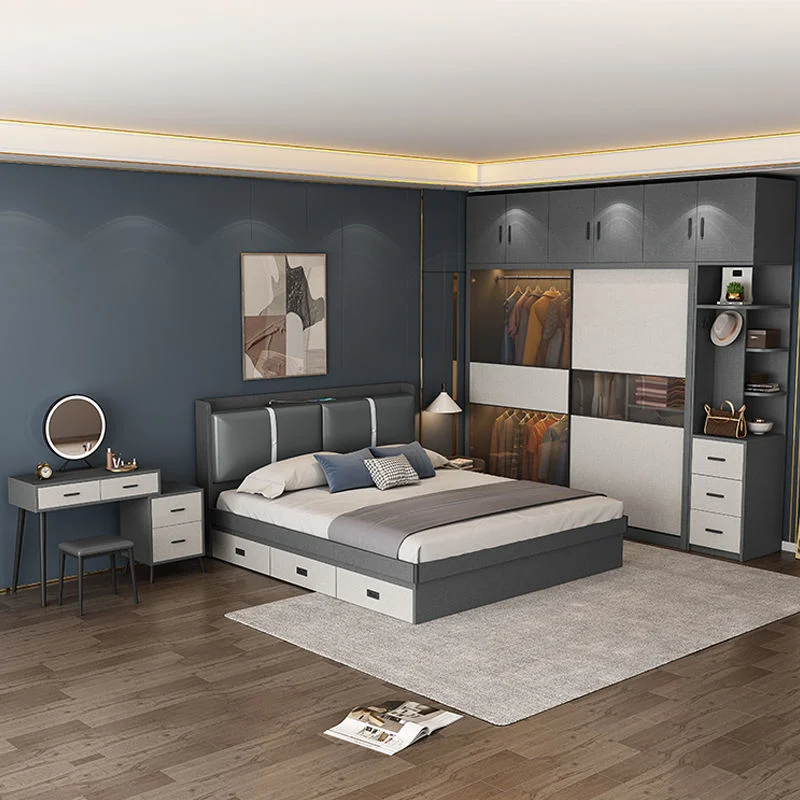 Новая модель Роскошный современный дизайн мебели с одной спальней Master панели набора с одной спальней
