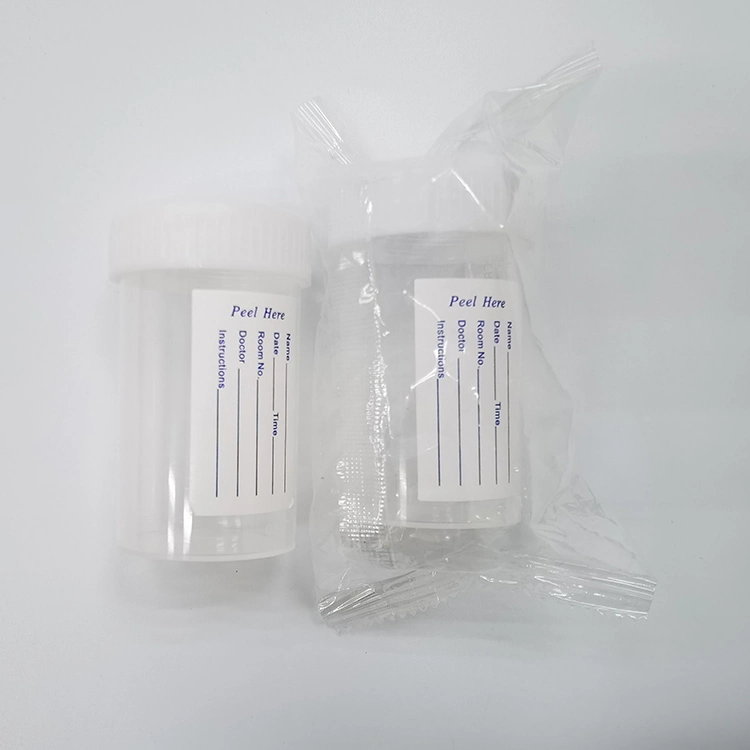 Jetables en plastique de la collecte de spécimens de selles contenant de l'urine 30ml 60ml