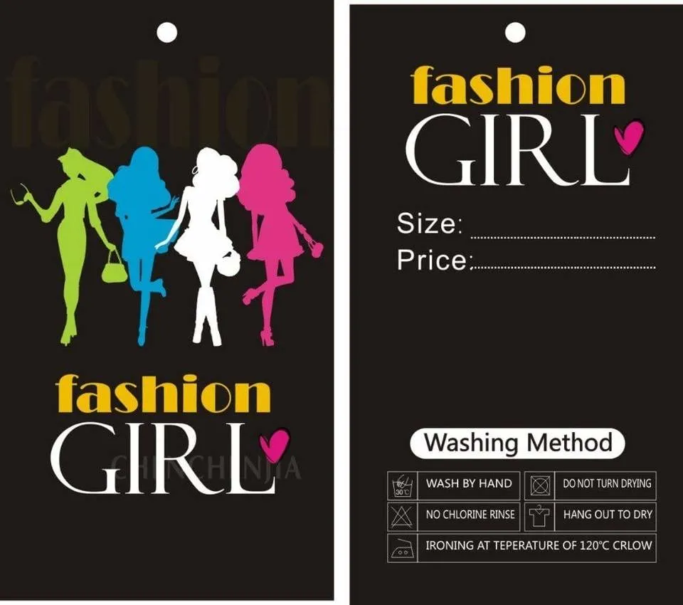 Wholesale/Supplier Custom Logo Print Clothing Hang Tags Price Tags with Your Design