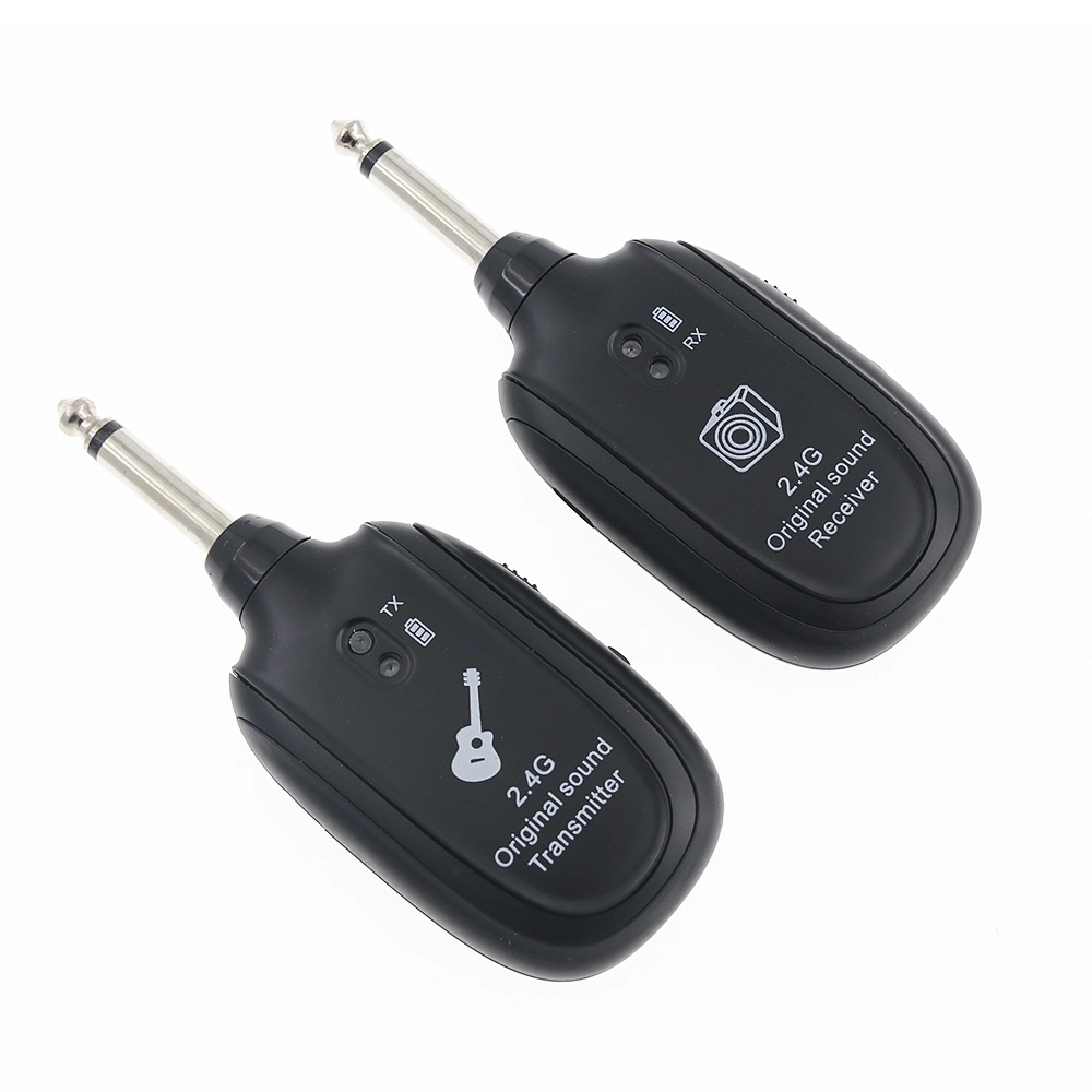 China Manufacturer 2.4G Guitar Wireless Transmitter System with Receiver Cable Guitar