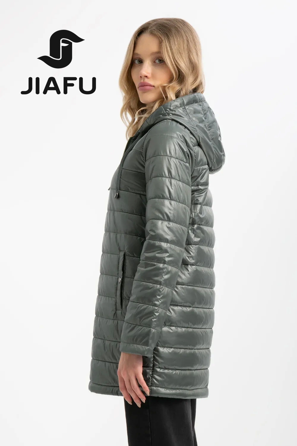 New Design Fashion Women Customized Light Weight Casual Quilted Padding Jacket Coat