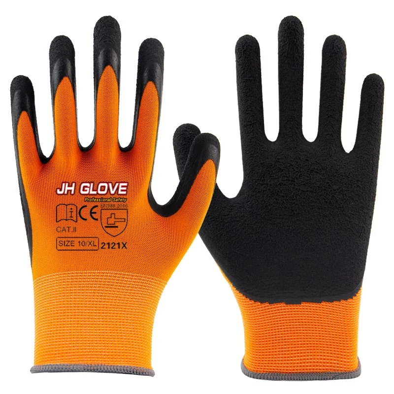 Safety Working Latex Foam Coat Protection Safety Gloves Polyester Hand Gloves