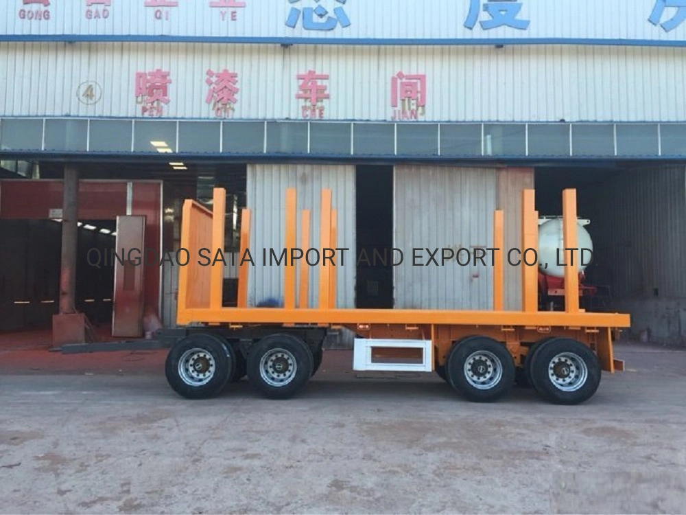 Tres /cuatro ejes de madera Transporte Semi Registro Trailer