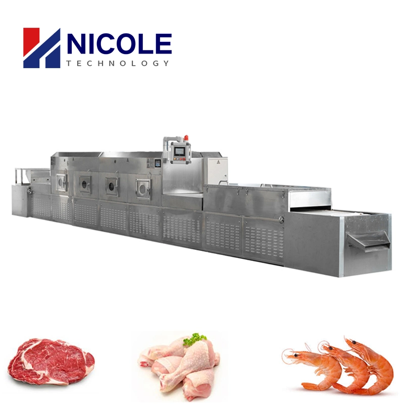 CE Automatic PLC Industrial Continuous Tunnel Conveyor Belt Food Nut Condiments Spices Tea Leaves Drying Sterilization Microwave Oven Dryer Machine