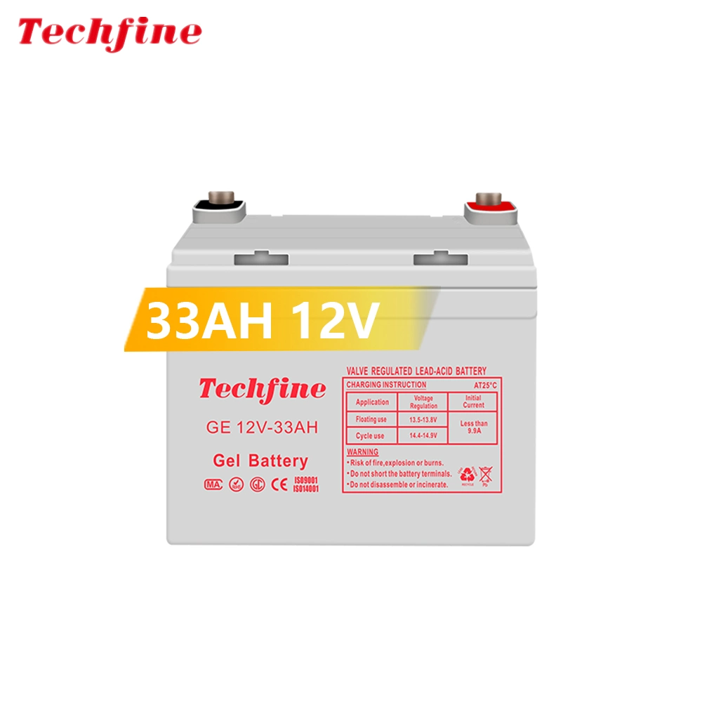 Techfine En Stock Solar Energy Power Gel Lead Acid Solar Battery 200ah 100ah 12V LiFePO4 Battery Packs