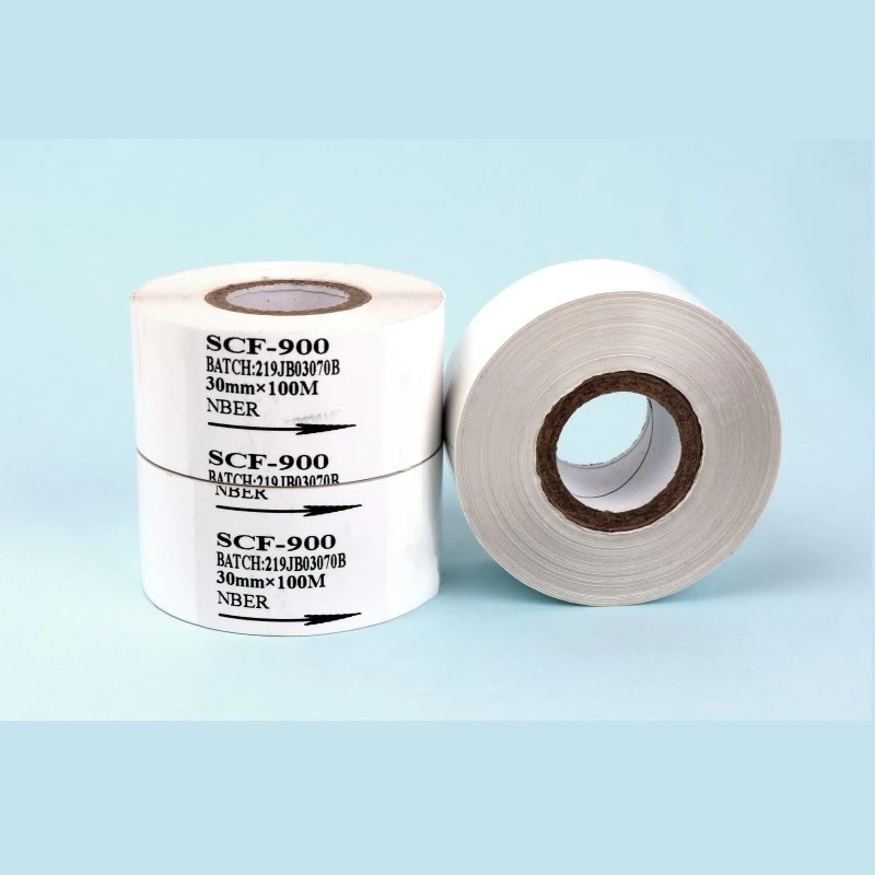 Foil for Hot Stamping 25mm*100m Scf900 White Coding Ribbon for Expiry Date Printer