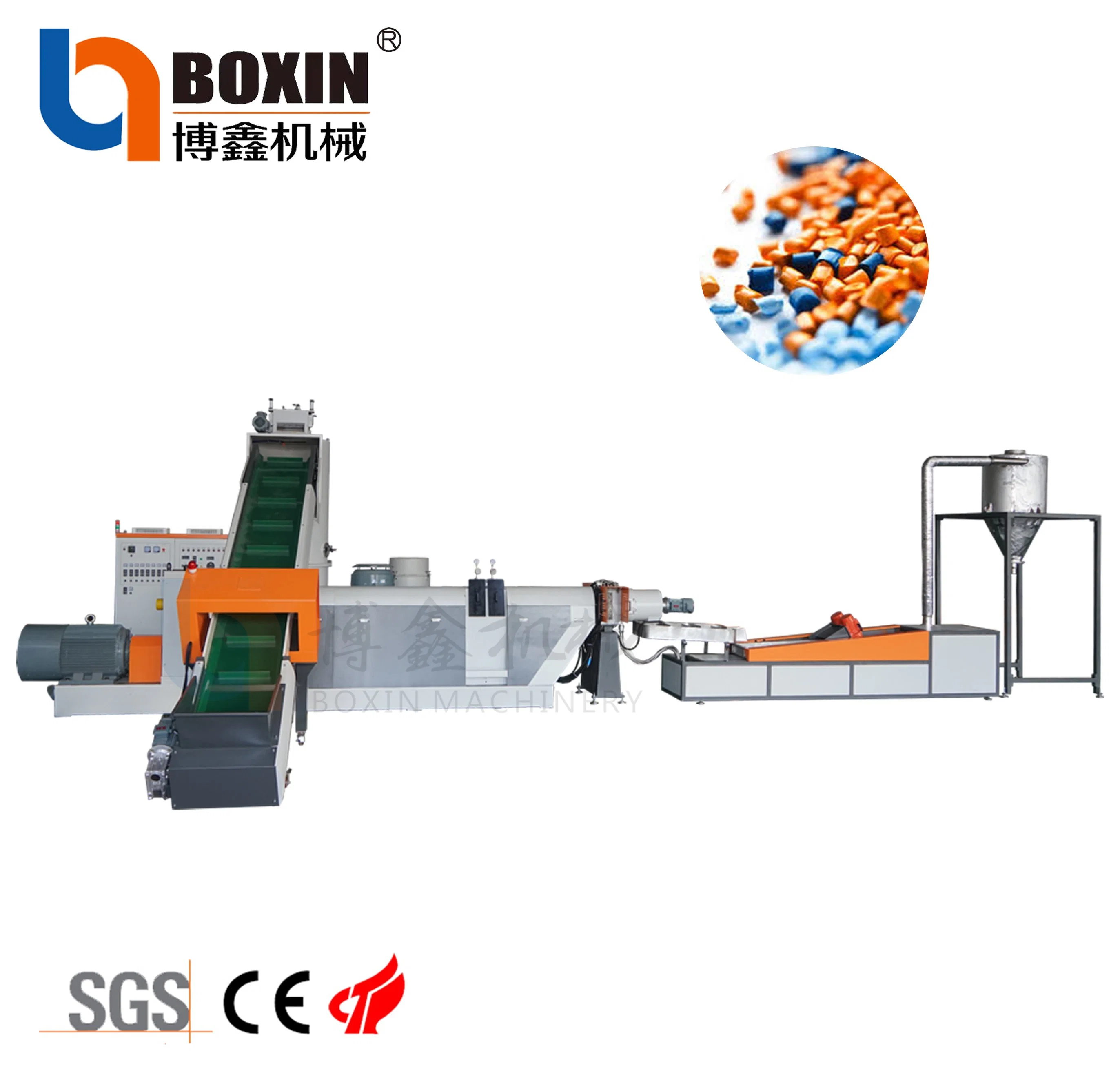 Plastic Manufacturing Processing Machinery Extruder Plastic Pelletizing Machine PP PE Film Granulating Line