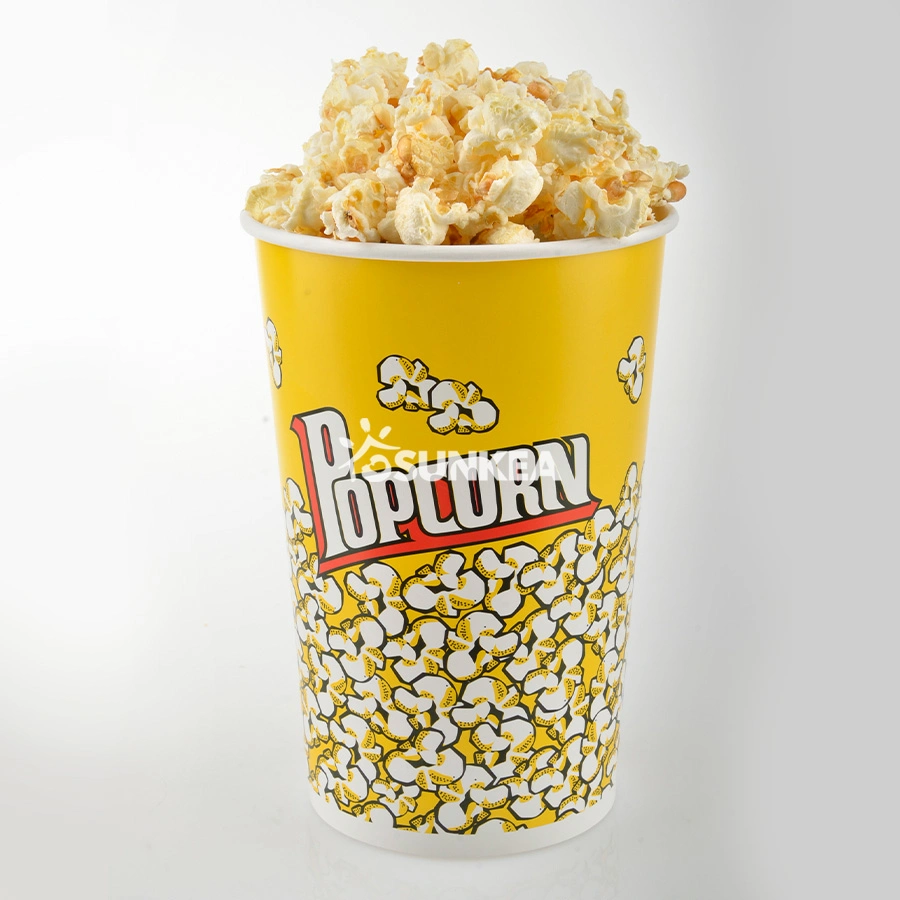 64 Oz Popcorn Buckets Disposable Reusable Printed Movie Theater Popcorn Tub