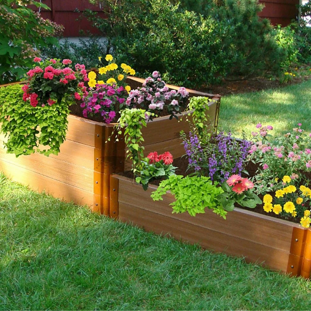 Manufacturer Supply DIY WPC Wood Plastic Garden Planter Raised Bed a Flower Pots Box