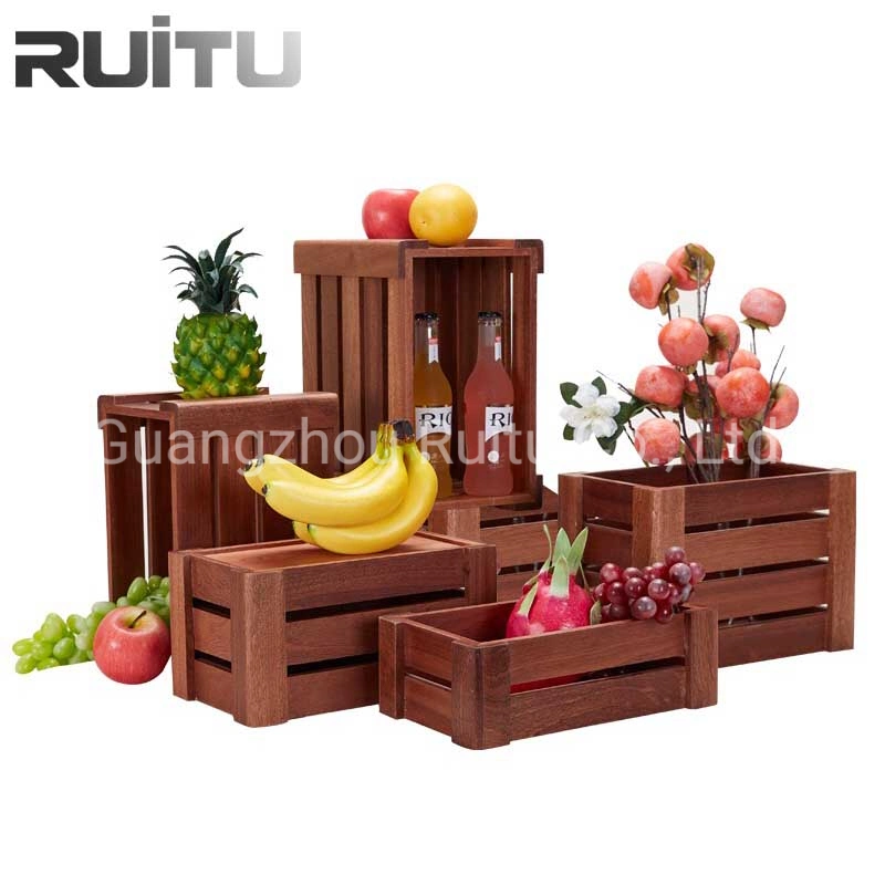 La nueva combinación de madera Soporte de pantalla Creative Hotel Grande de madera maciza Fruta Macaron Pastelería caja de Pan postre Buffet Snack Server Racks de pantalla