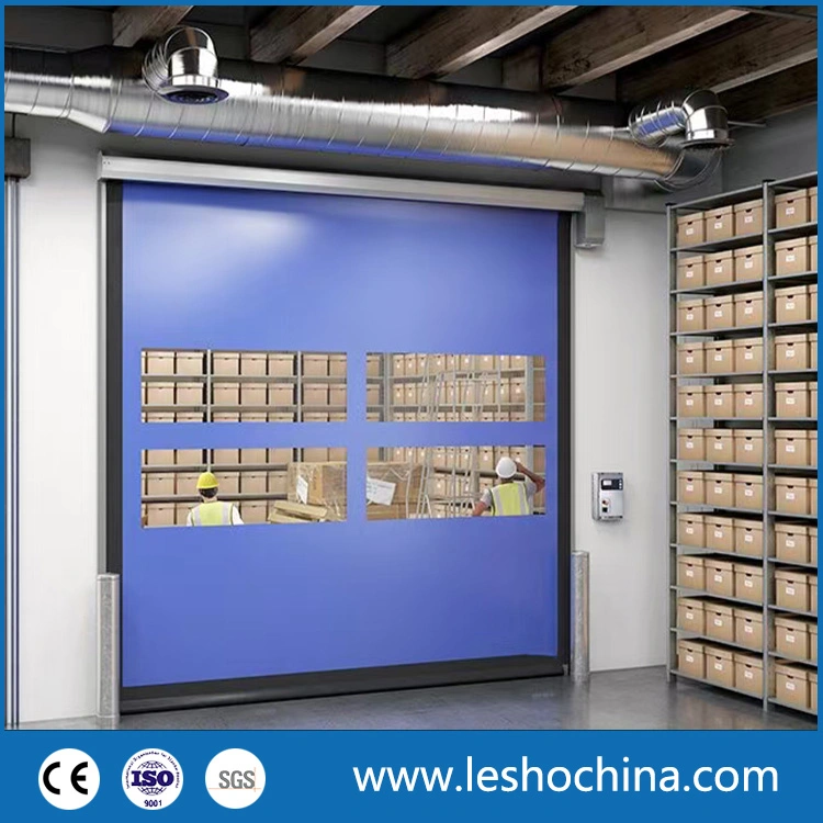 PVC Fabric Self Repairing High Speed Rapid Rolling up Door for Warehouse