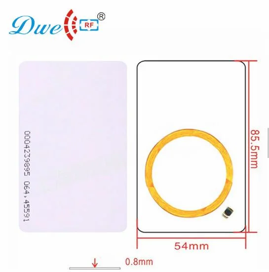 125kHz Printable RFID PVC Blank Card Glossy White Low Cost RFID Card