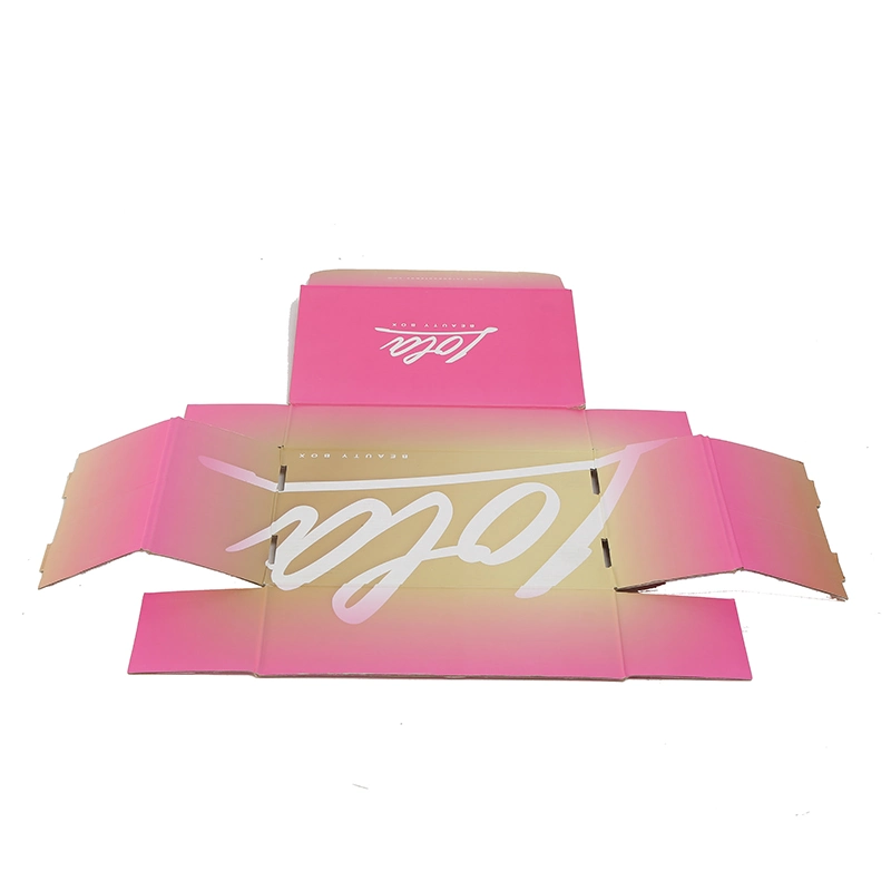 Caixa de embalagem dobrável com logótipo de impressão de design personalizado e plástico Pega