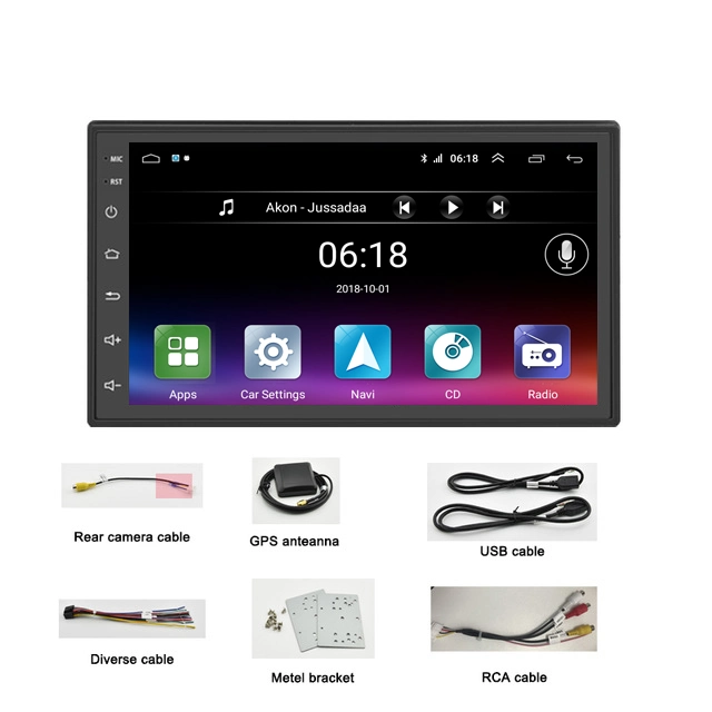 Multimedia Touchscreen Doppel-DIN Autoradio 7 Zoll 2DIN Android Car Player