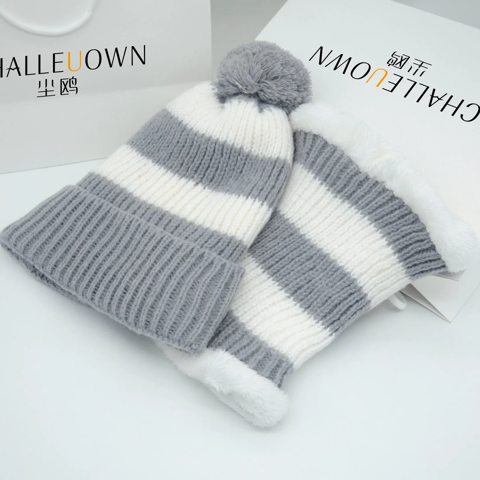 Wholesale Fashion Winter Warm Scarf & Beanie Hat Set