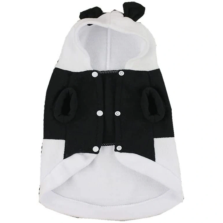 Baby Panda Outfit Black and White Dog Clothes with Fleece Warm Soft Comfortable