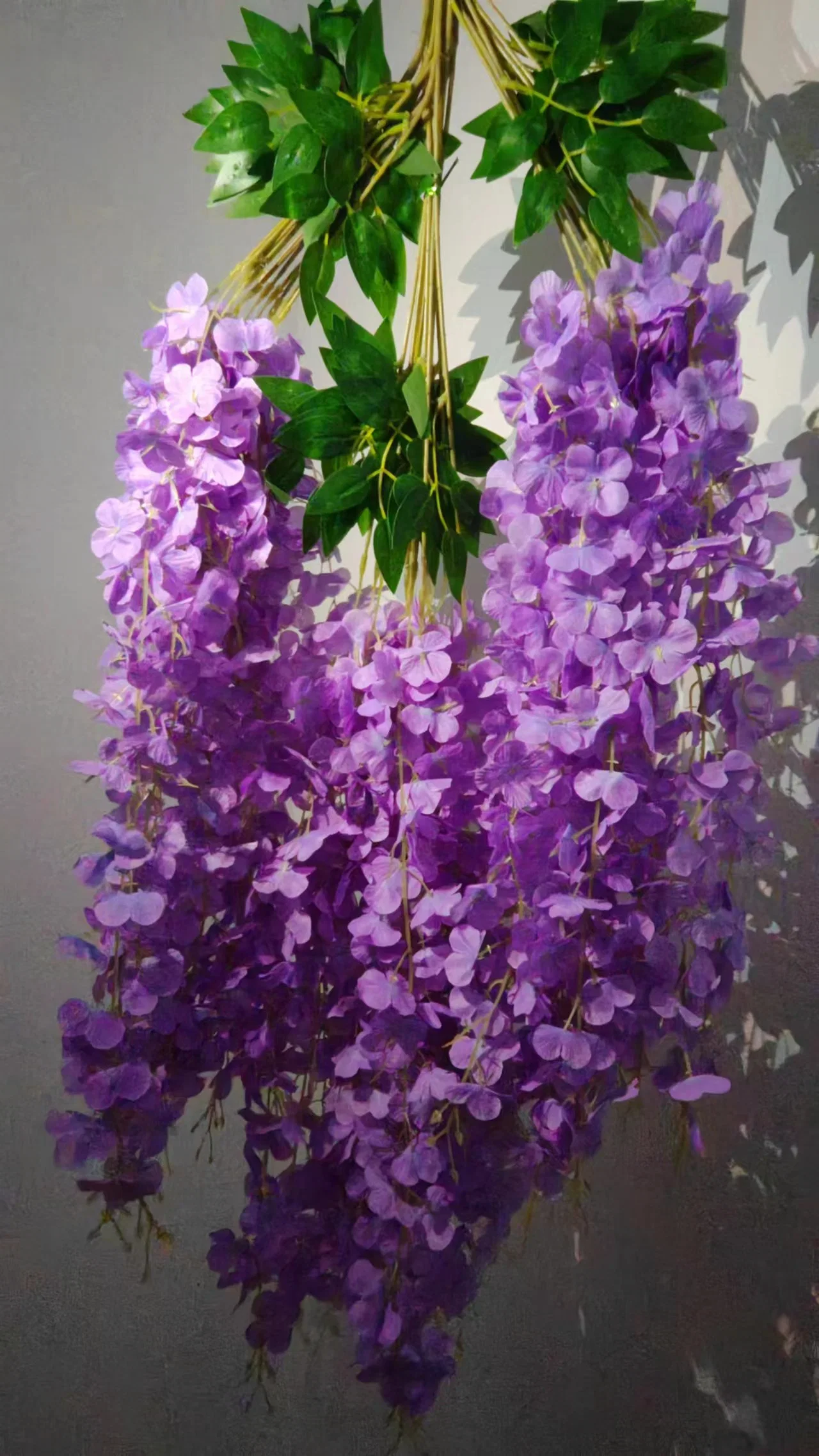 Wisteria artificial Vine Colgante Garland seda Flores Casero Fiesta Decoración de boda