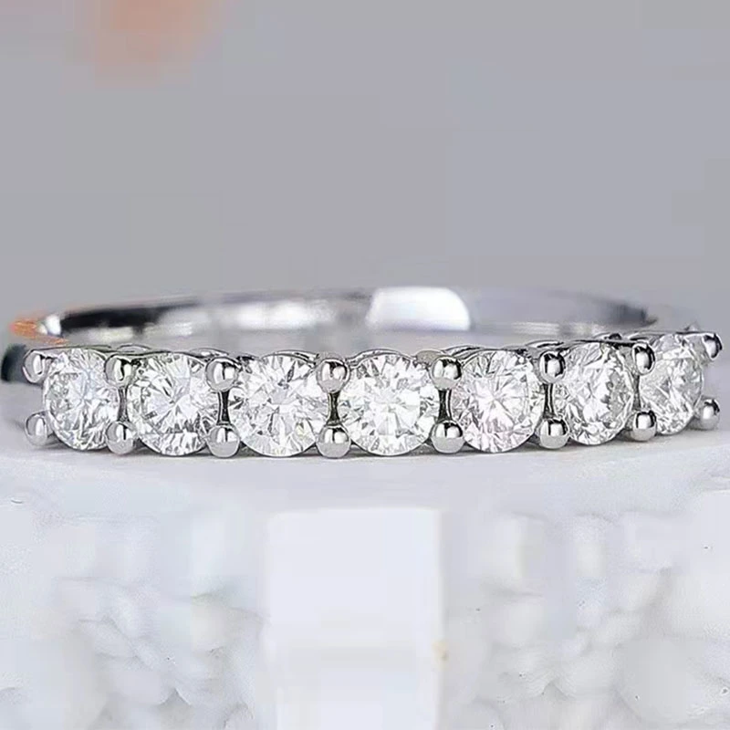 Vente en gros bijoux de mode pour femmes simple Design Cut Lab Diamond Bijoux de laboratoire diamant 925 bague argent