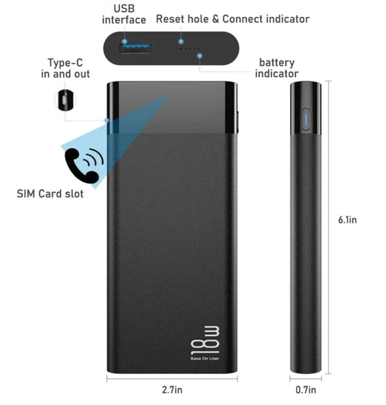 Alarmas remotas activadas por voz GSM Power Bank Audio Sound Remote Dispositivo de seguridad de vigilancia de monitores L1-4G