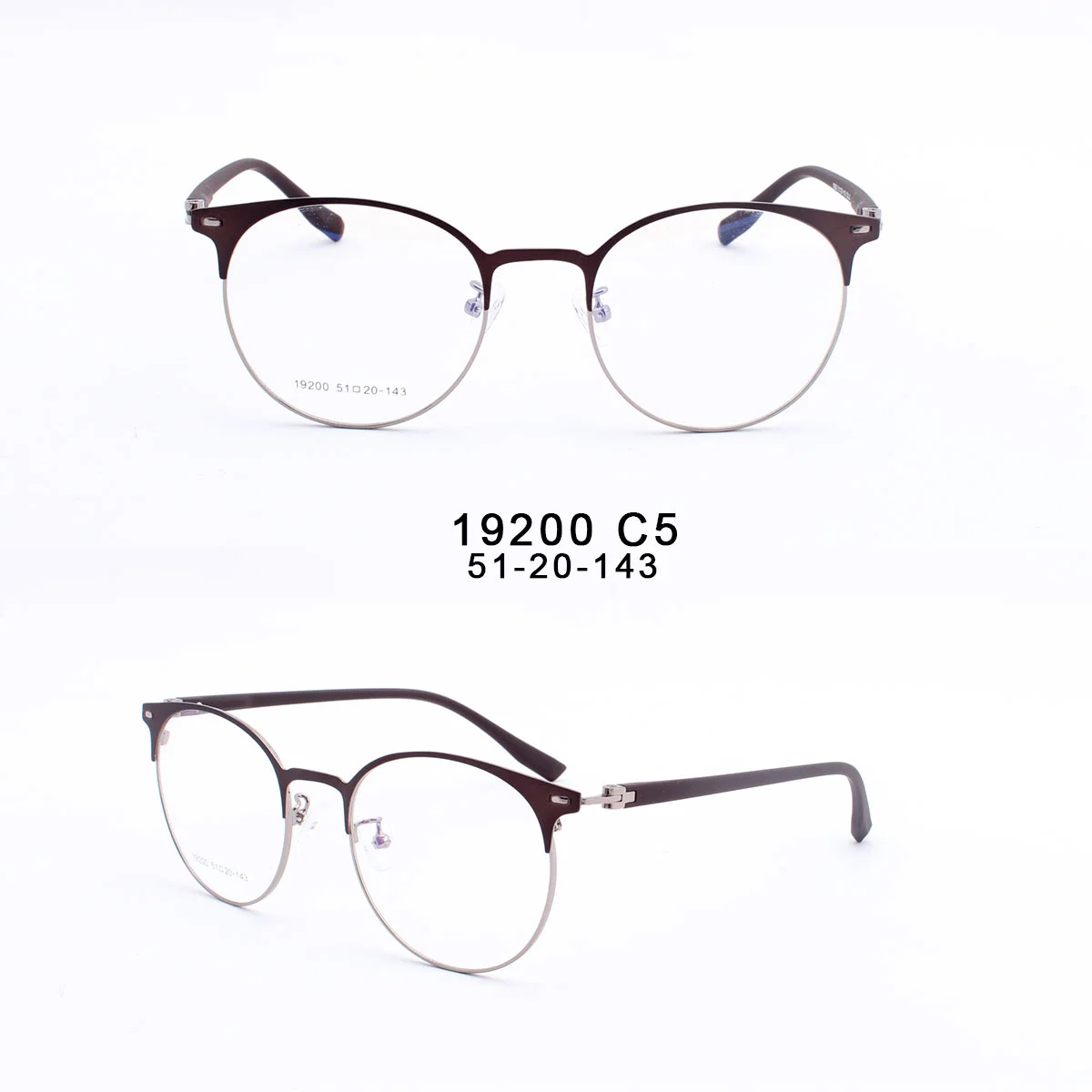 Les trames de lunettes de gros pour l'homme Semi-Rimless de montures de lunettes