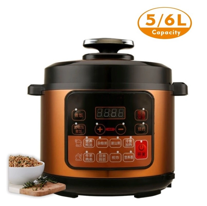 Household Kitchen Appliance with Pressure Cooking Press Button Digital Control Programmable Multi Use
