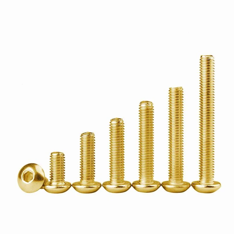 ISO7380 Brass Button Head Socket Screw M3 M4 M5 M6 M8 Brass Cap Head Screws