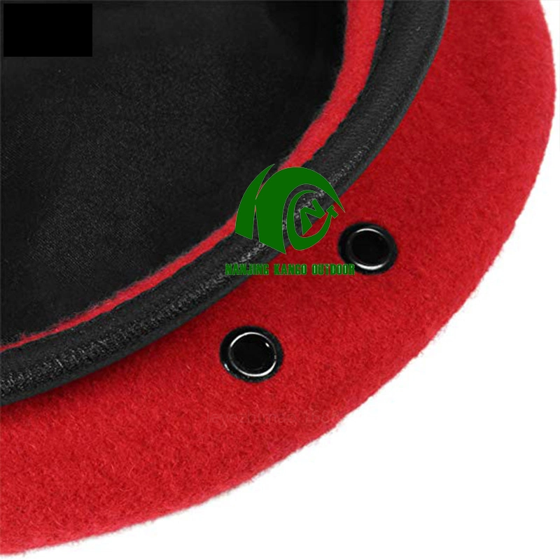 Kango Men's Special Forces Military Leather Edging Wool Sticky European-American Beret