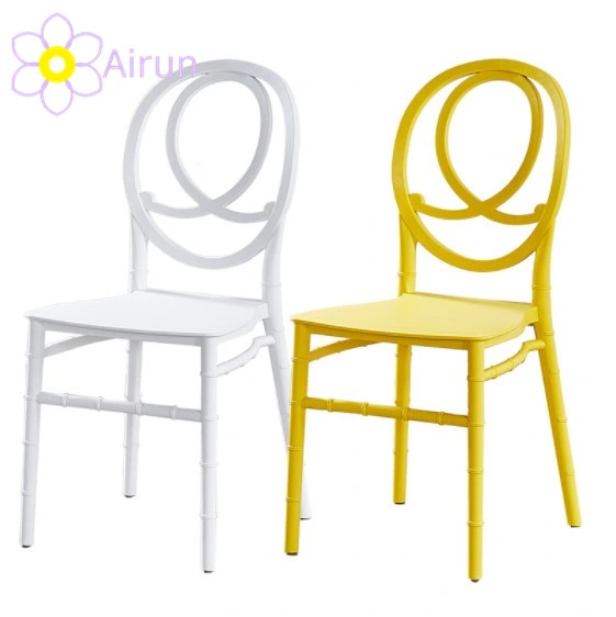 Stackable Infinity White Resin Phoenix Chair for Wedding Event Party Rental