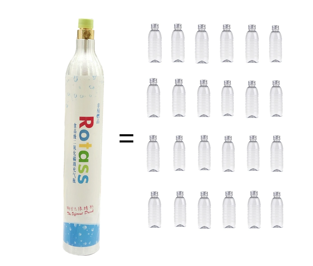 Boisson de qualité alimentaire 0.6L eau pétillante de CO2 bouteille spray en aluminium