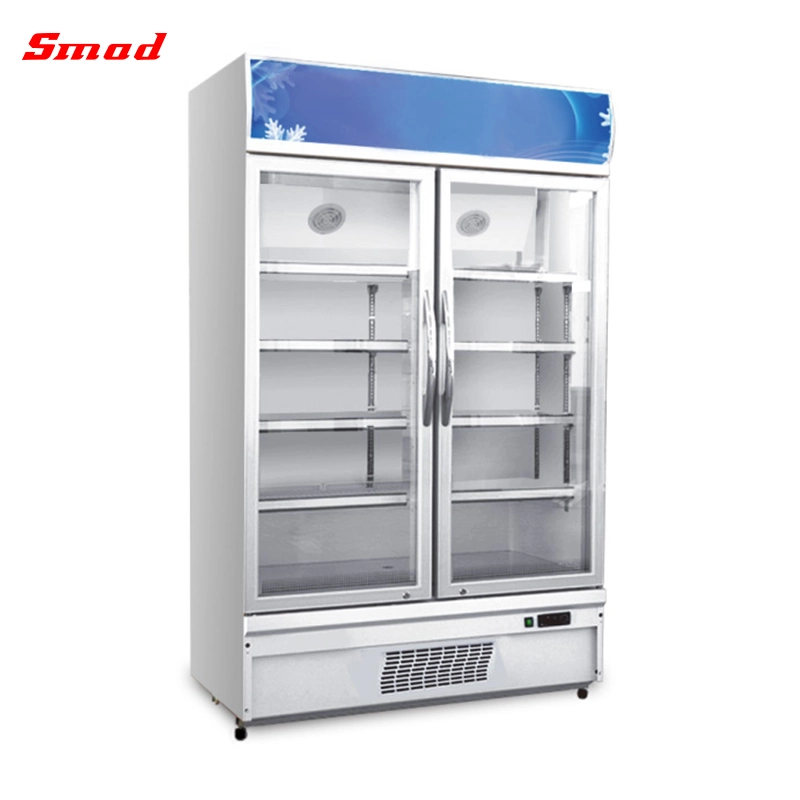 980L Three Doors Commercial Supermarket Beverage Showcase