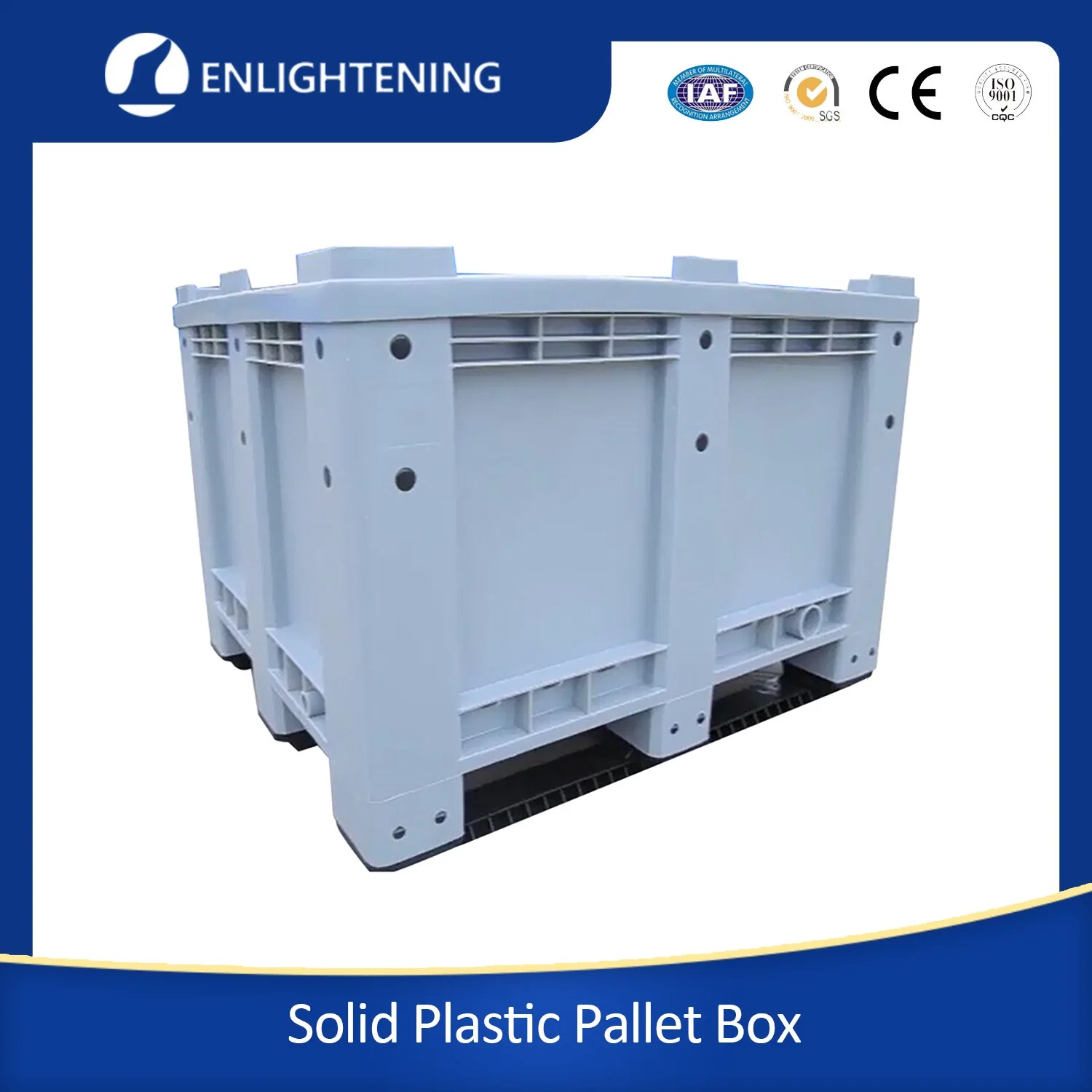 High quality/High cost performance  Solid Plastic Pallet Box Cargo Storage Equipment