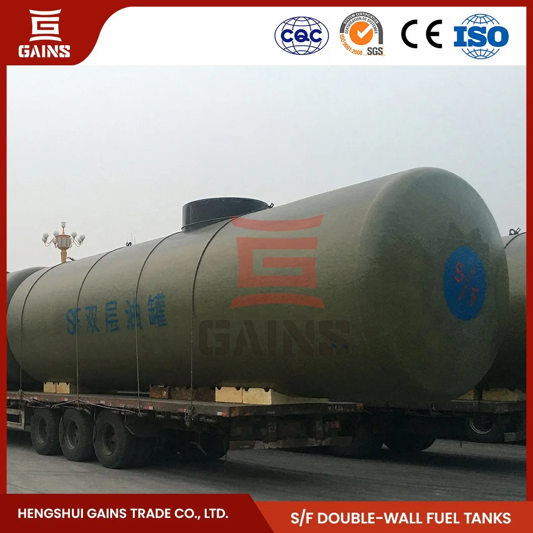 Ganancias Doble pared tanques de aceite a granel proveedores China Fiberglass Double Tanque de combustible de acero de pared