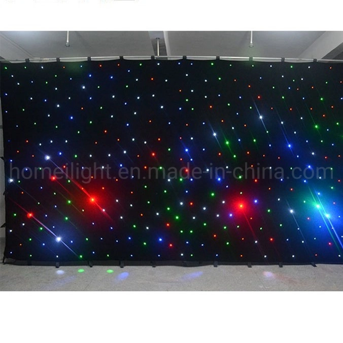 5*12m DMX Wedding Party Decoration Backdrop Mixing Color RGBW LED Star Curtain