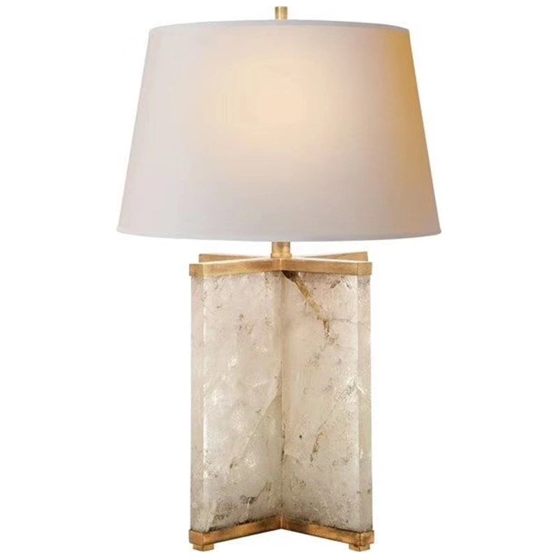 De lujo en piedra de Ágata lámpara de araña de cristal blanco natural lámparas de mesa