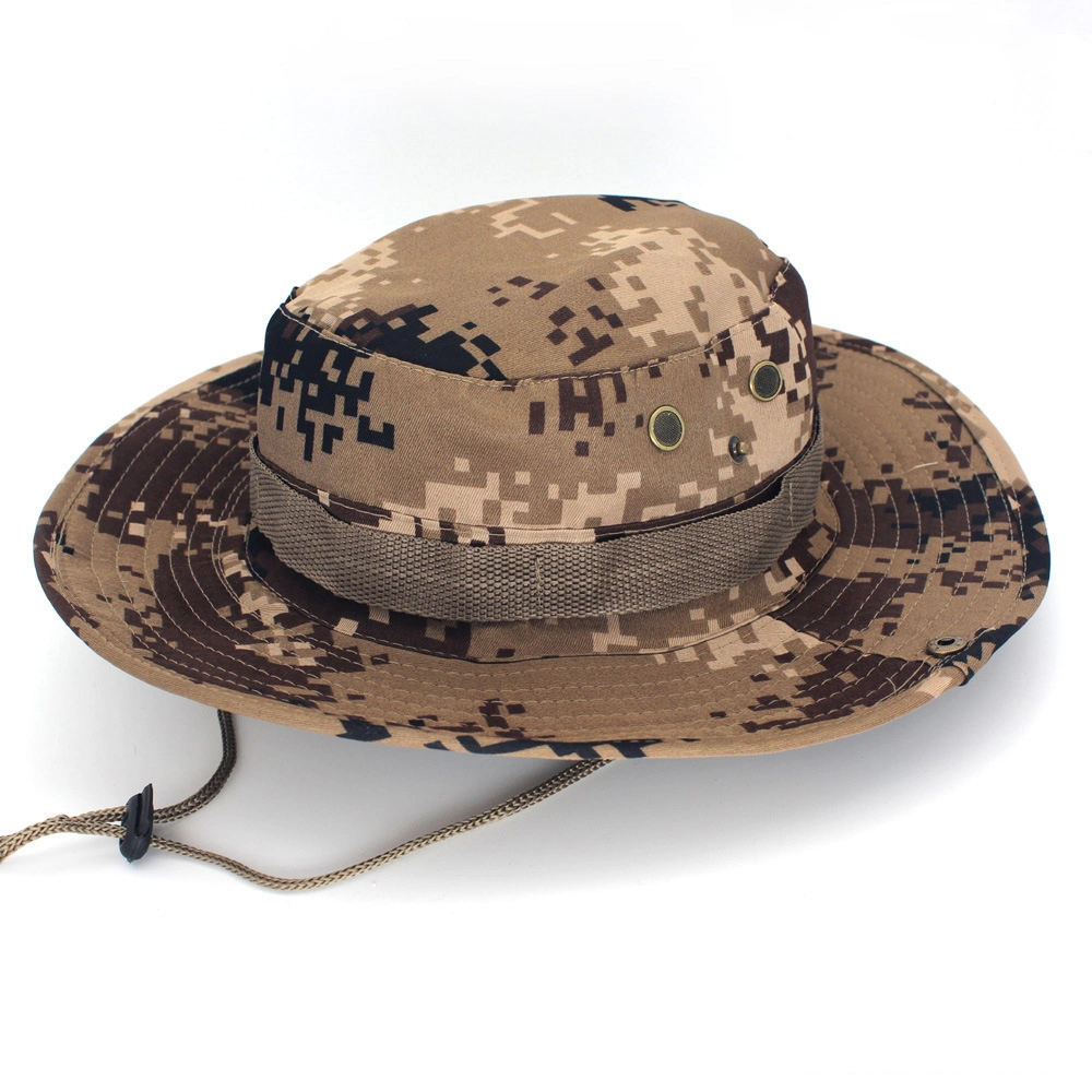 Hombres al por mayor combate Sol táctica caza Woodland Camuflage Bonnie Hat