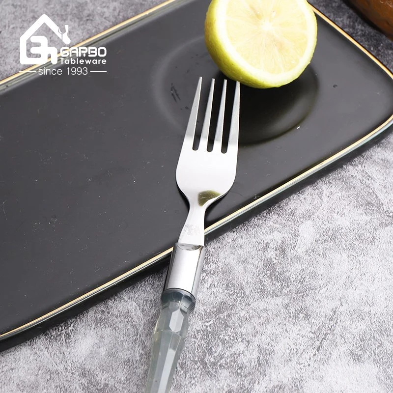 410 Stainless Steel Dinner Spoon Hot Selling Cutlery with PS Plastic Handles S/S Dinner Spoon Silver Flatware